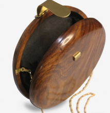 Load image into Gallery viewer, Round wooden Clutch
